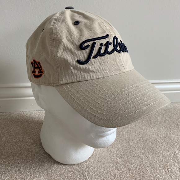 Auburn Tigers Titleist Golf Dad Hat Cap Tan